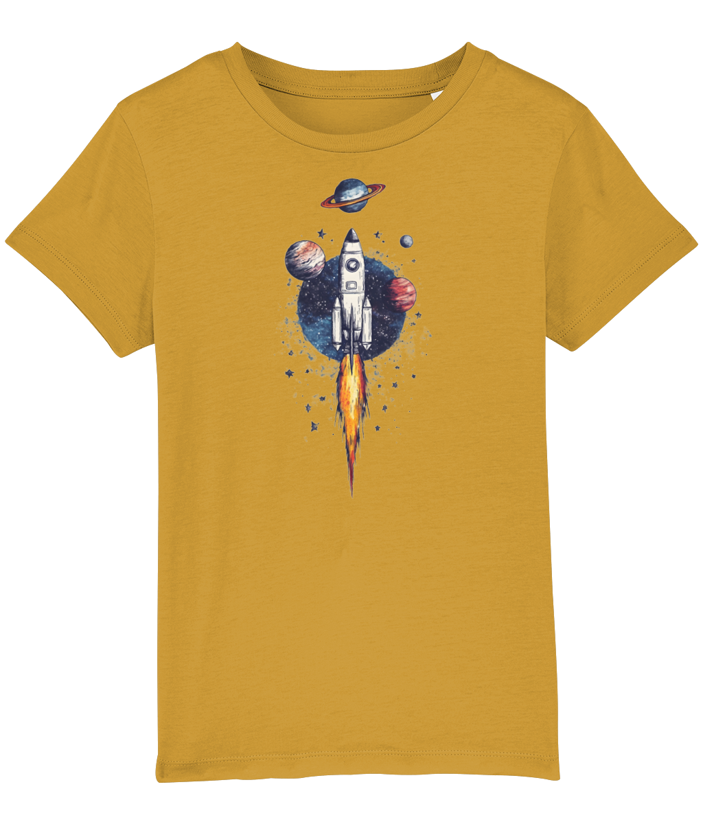 Inky rocketship kids' t-shirt
