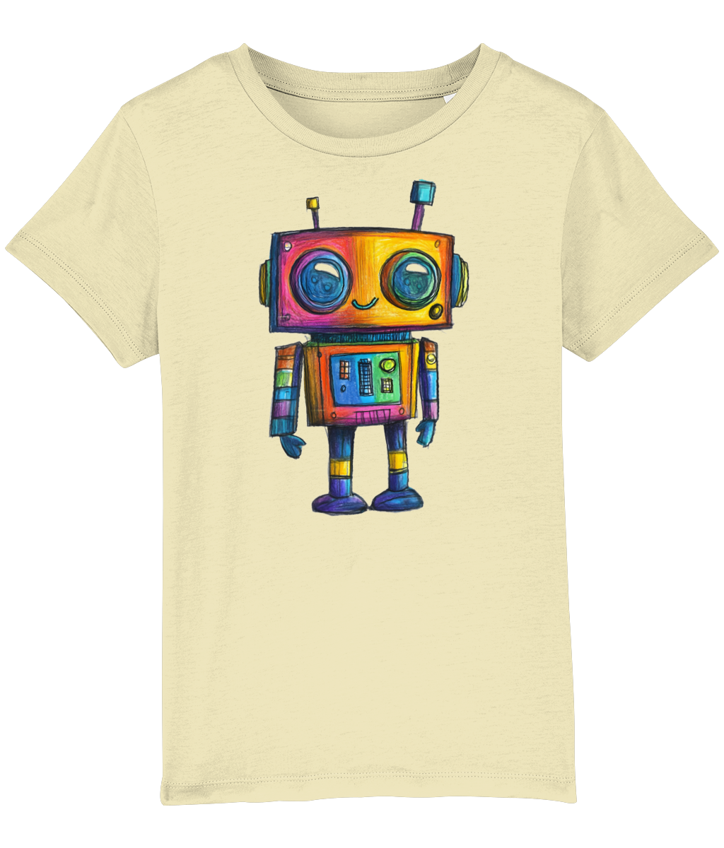 Colourful robot kids' t-shirt