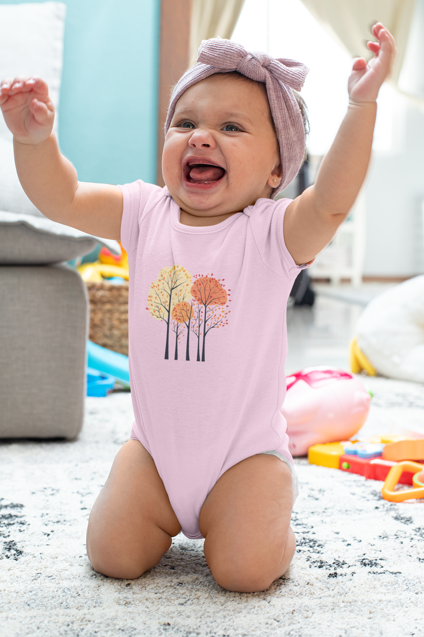 Autumn Trees Baby Bodysuit