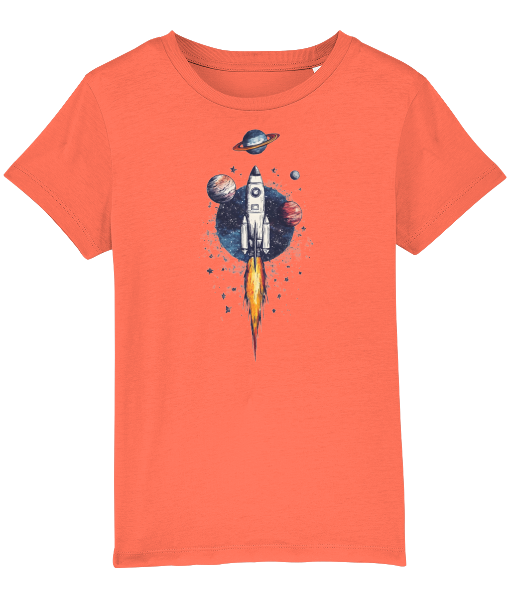 Inky rocketship kids' t-shirt