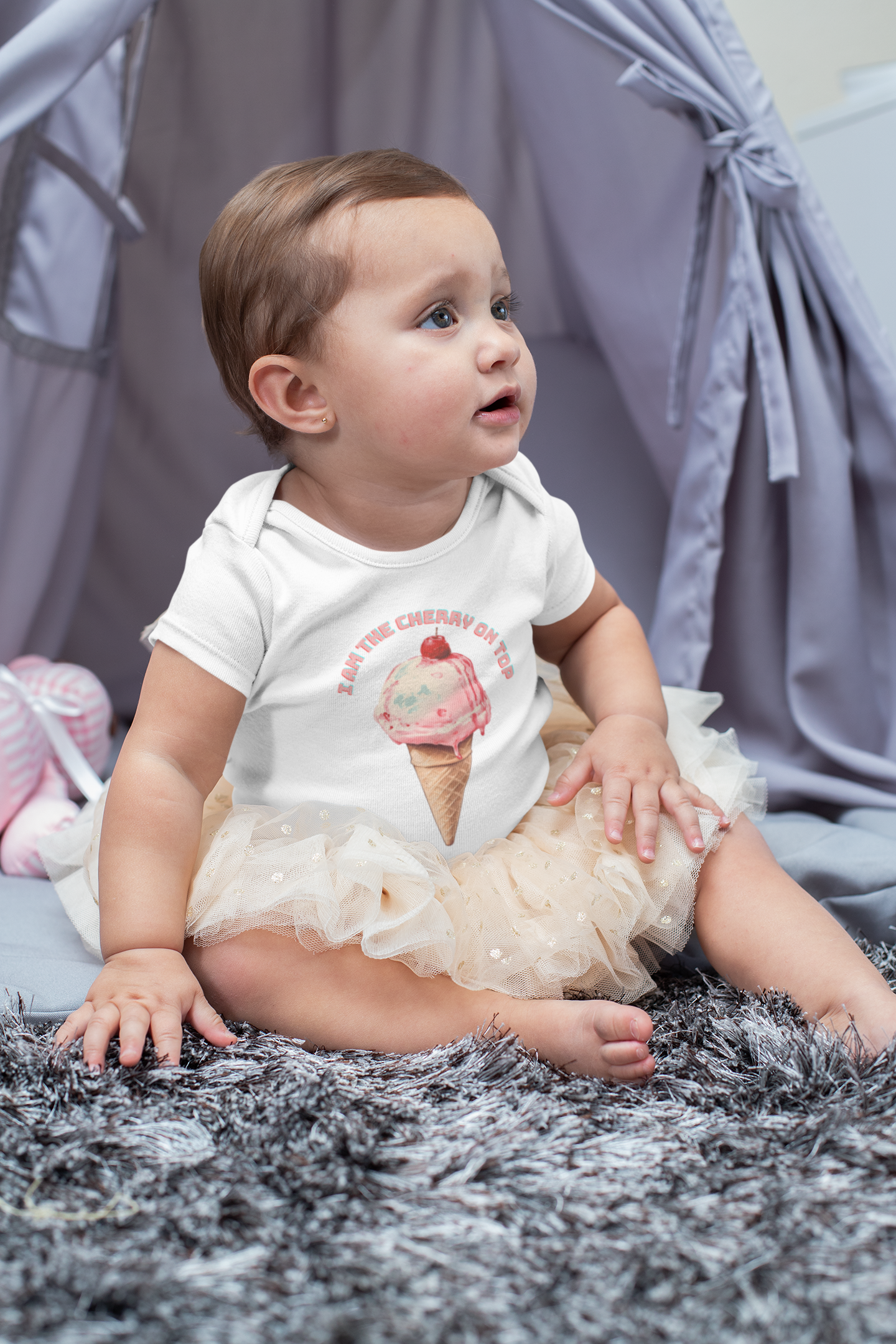 The cherry on top Baby Bodysuit