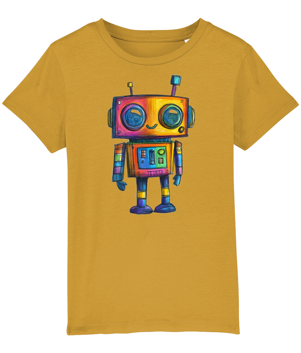 Colourful robot kids' t-shirt