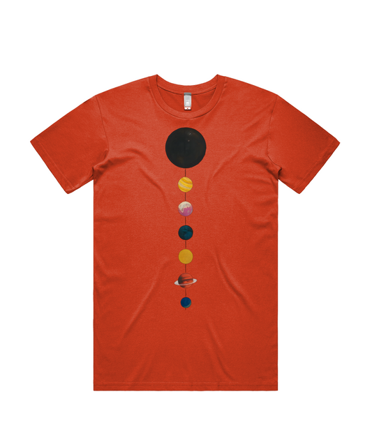 Chain of planets Mens Cotton T-shirt