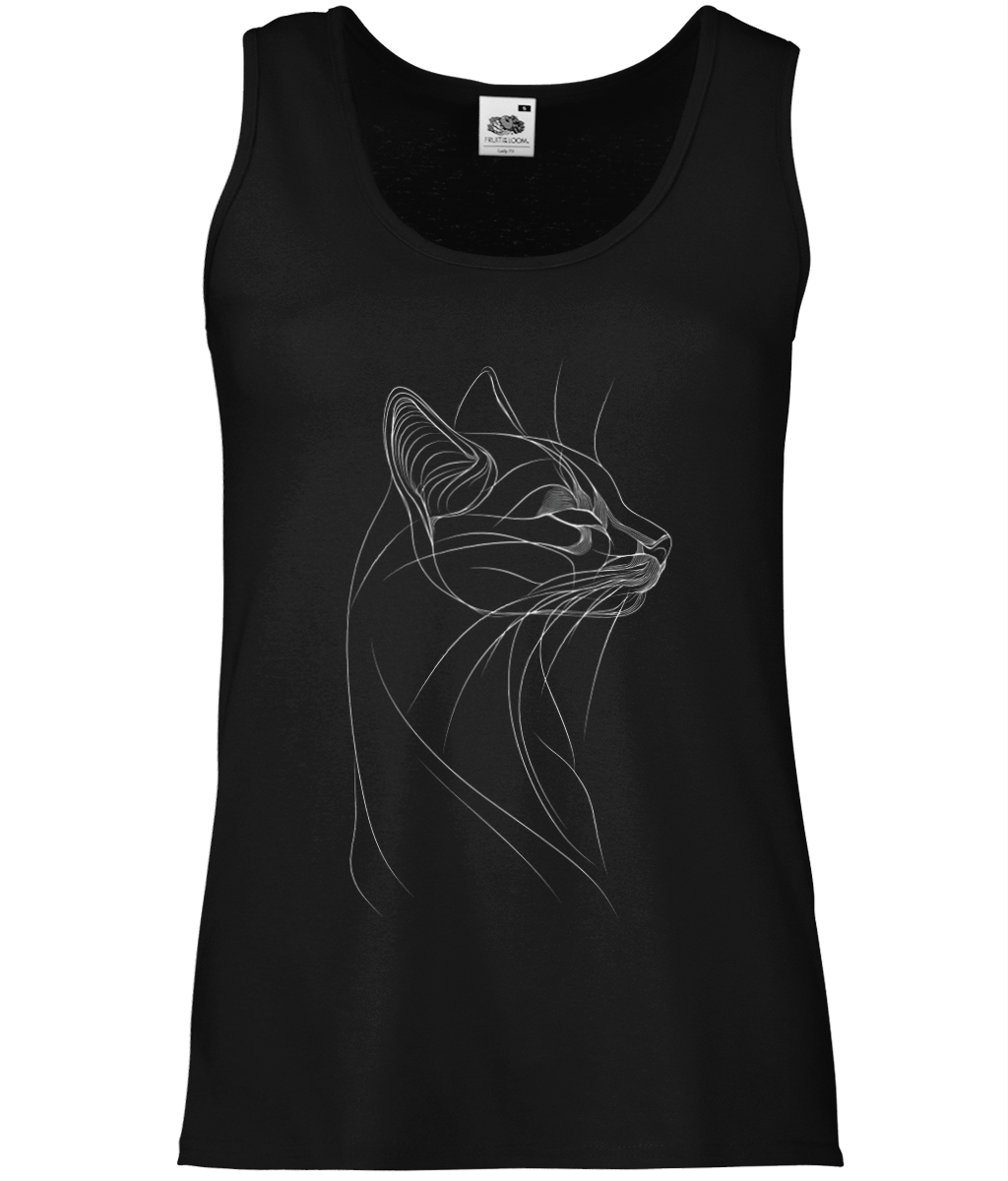 Line art cat Women's Tank Top