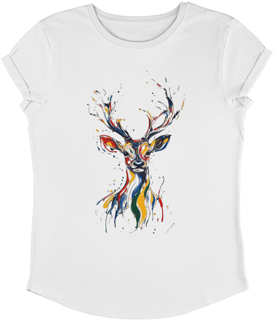 Deer in splashes Women's Cotton T-Shirt