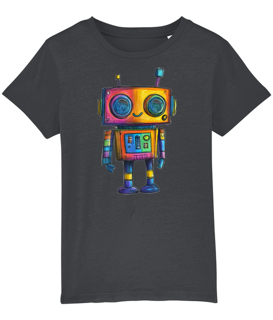 Colourful robot kids' t-shirt