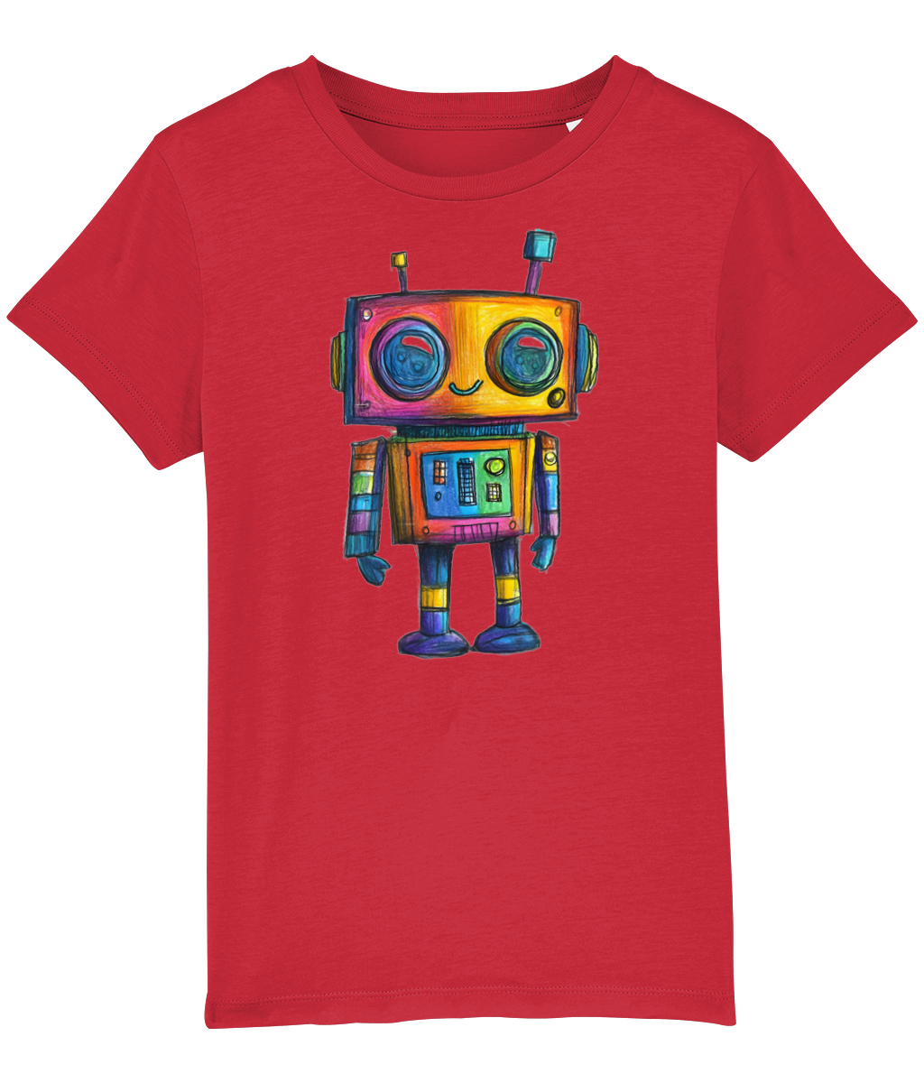 Colourful robot kids' t-shirt