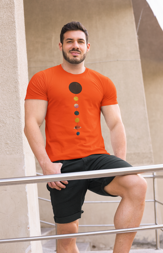 Chain of planets Mens Cotton T-shirt