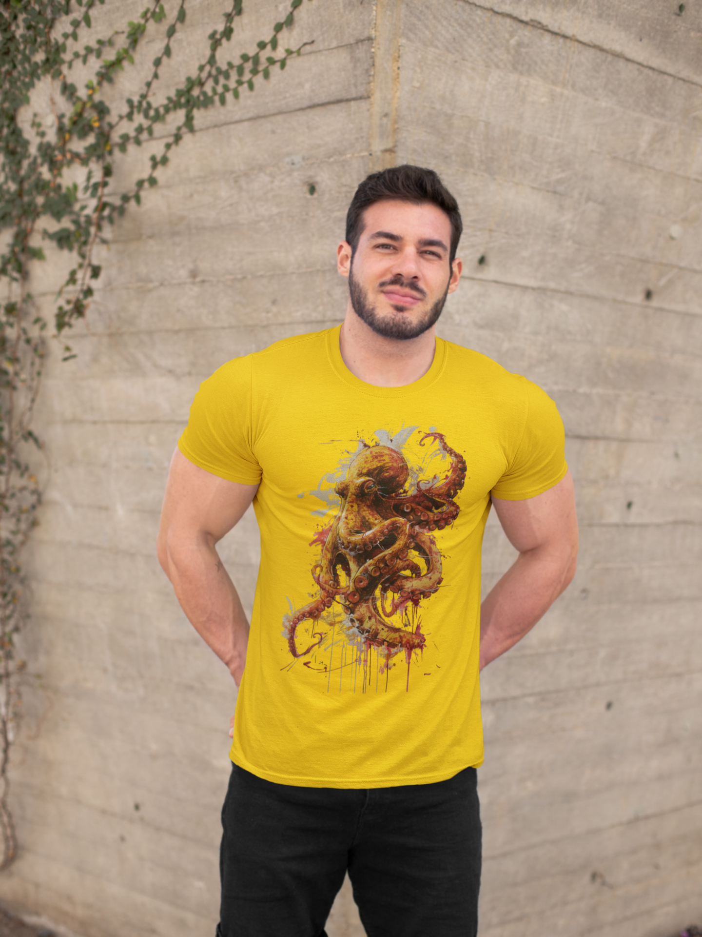Watercolour octopus Men's T-shirt