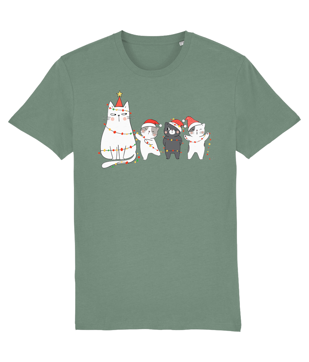 Mother of cats Women's Christmas Cotton T-shirt