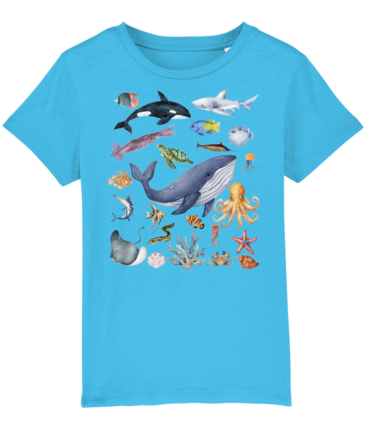 Marine animals kids t-shirt