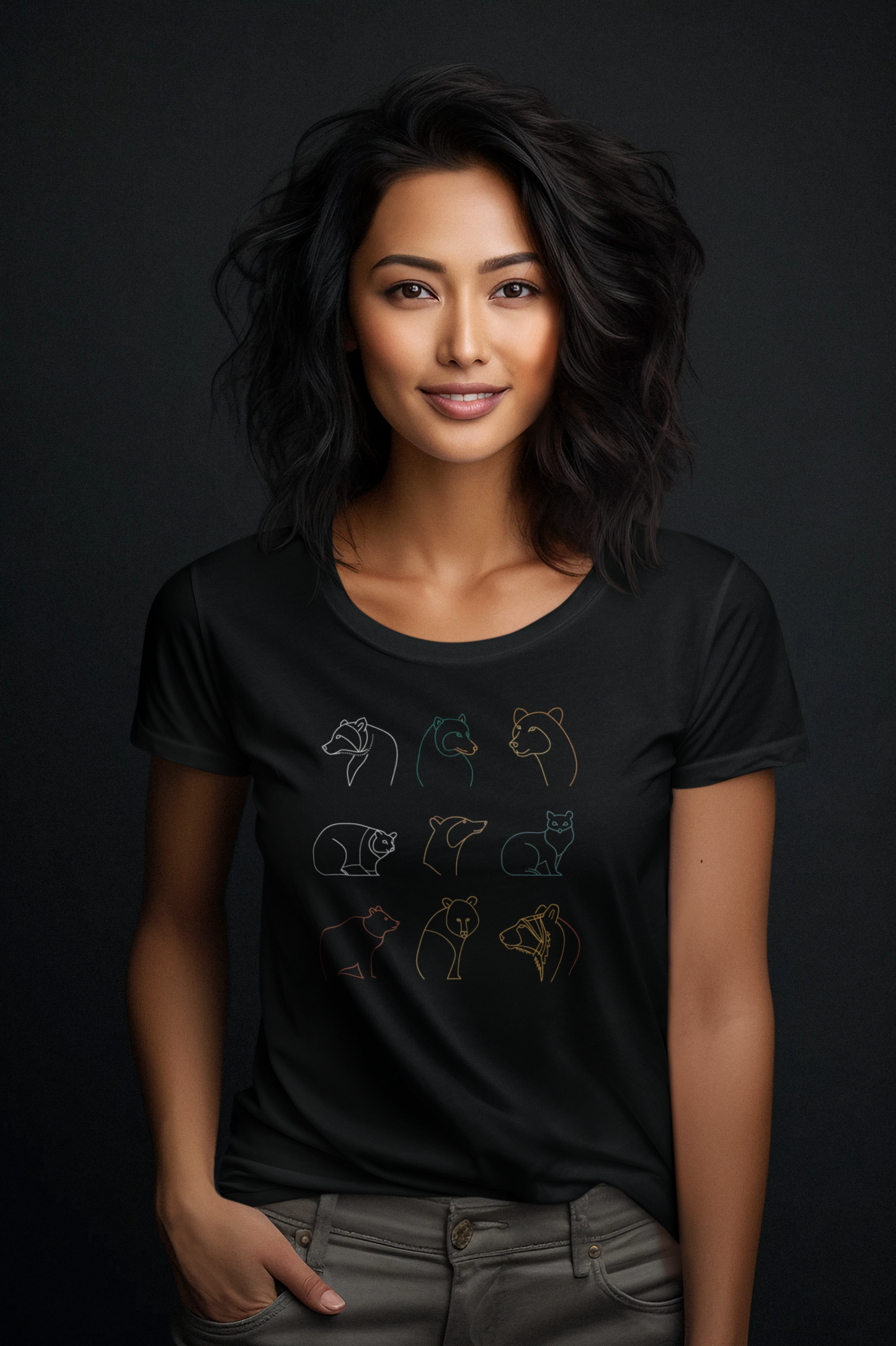 Minimalistic bears Women's Organic Cotton T-shirt