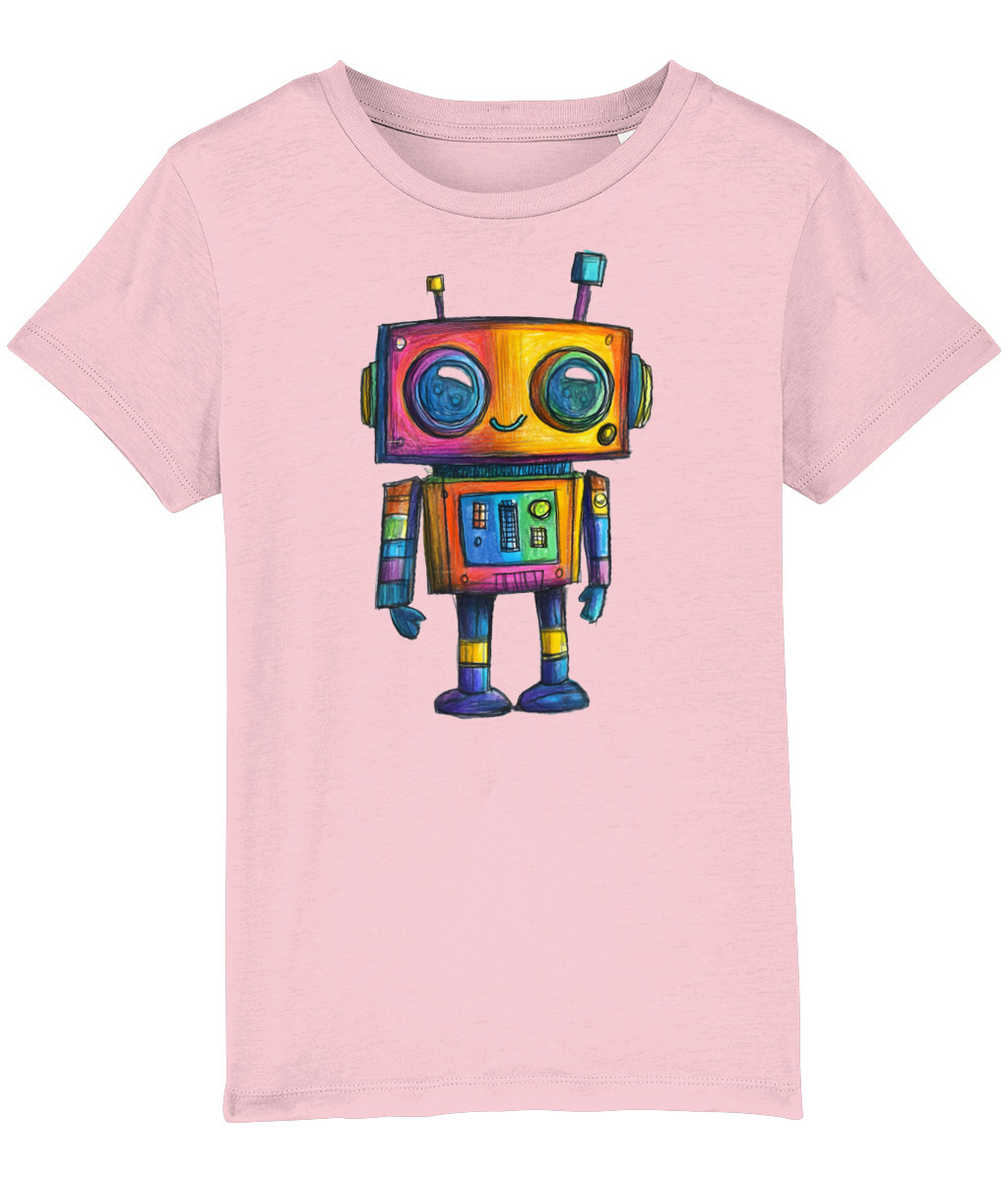 Colourful robot kids' t-shirt