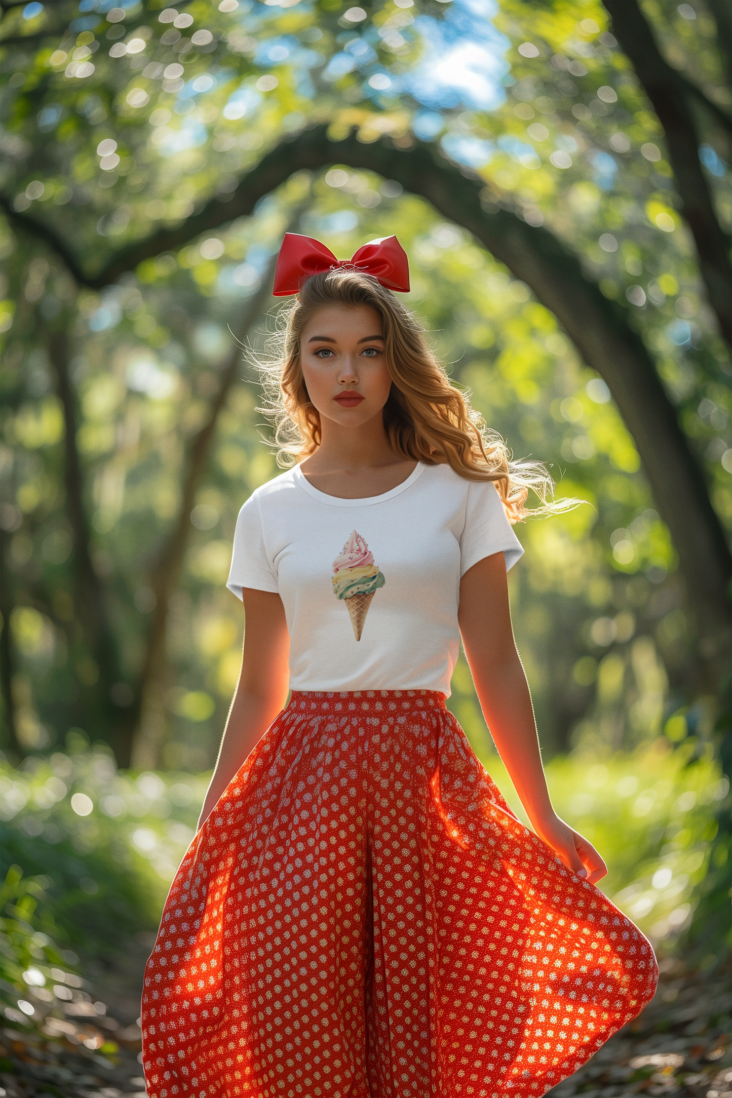 Retro ice cream Women's Cotton T-shirt