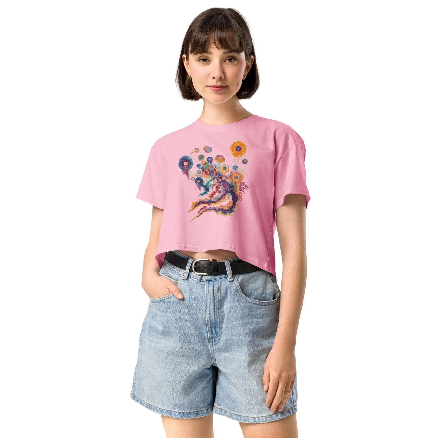 Colourful Jellyfish Women’s crop top