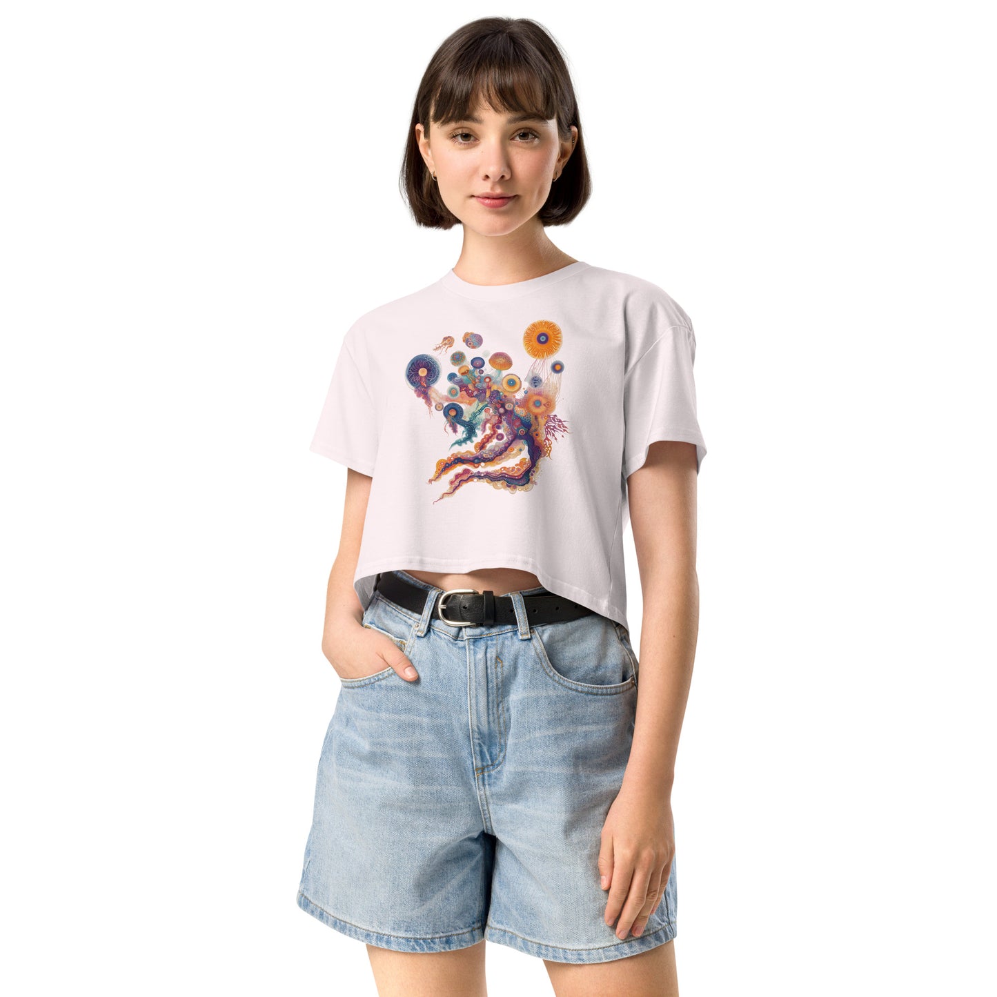 Colourful Jellyfish Women’s crop top