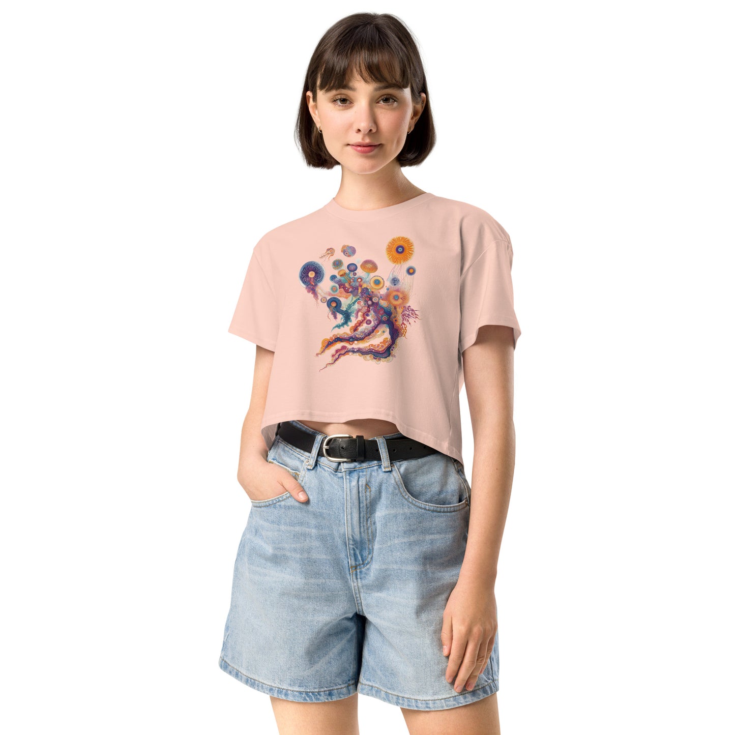 Colourful Jellyfish Women’s crop top