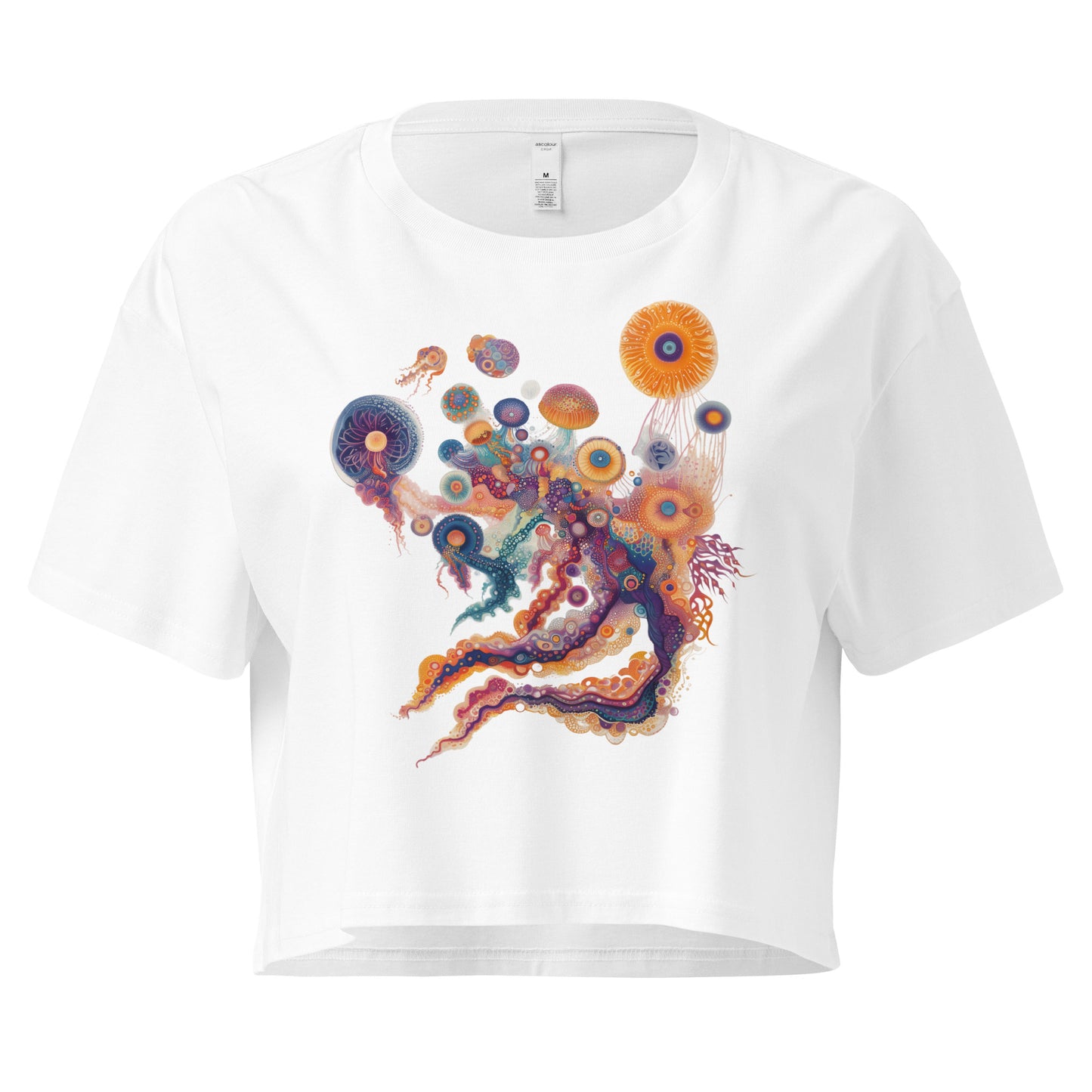 Colourful Jellyfish Women’s crop top